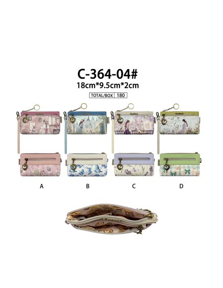 Monedero plano estampado con doble cremallera Sweet Candy