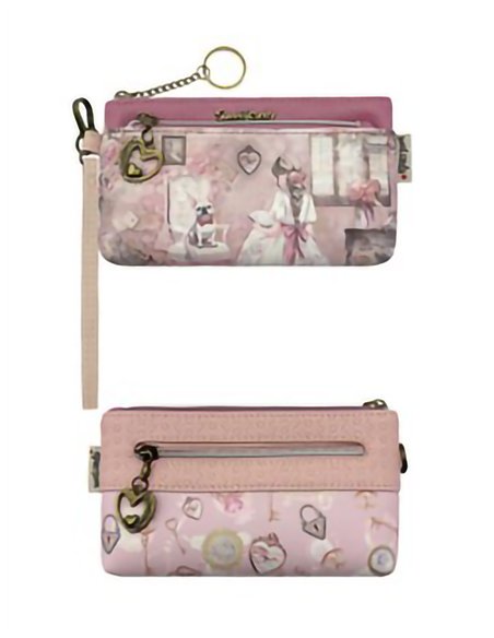 Monedero plano estampado con doble cremallera Sweet Candy