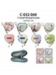 Monedero corazón estampado con llavero Sweet Candy