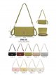 Bolso baguette efecto charol