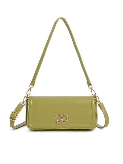 Bolso baguette efecto charol