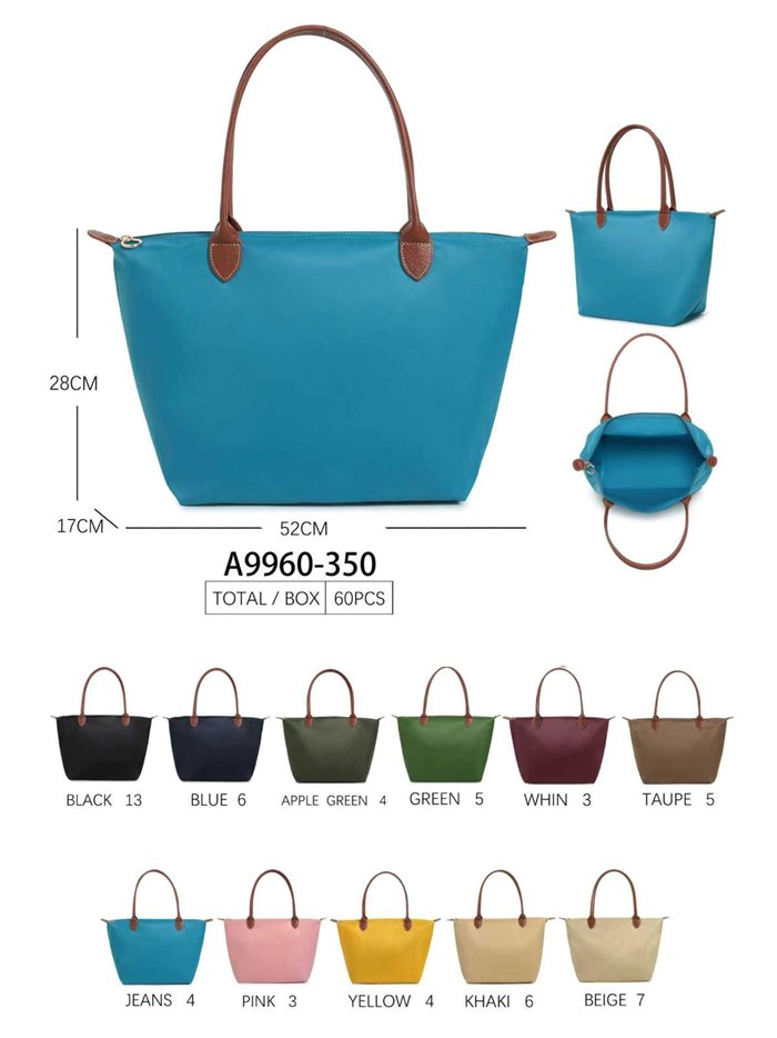 Bolso shopper grande con asas contraste
