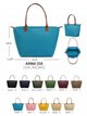 Bolso shopper grande con asas contraste