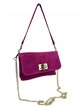 Mini-Schultertasche aus Wildleder mit Kette