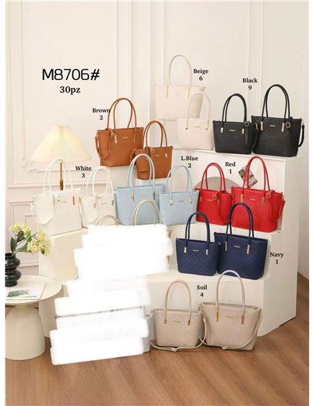 Pack 2 bolso tote monograma
