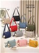 Nylon-Schultertasche mit mehreren Fächern und Anhänger