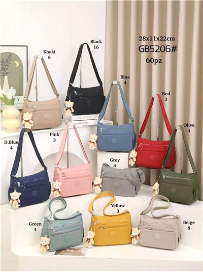 Bolso bandolera de nylon con múltiples bolsillos 2