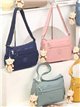 Bolso bandolera de nylon con múltiples bolsillos