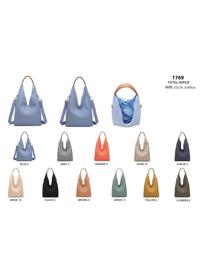 Bolso de hombro lino