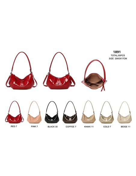 Bolso baguette charol