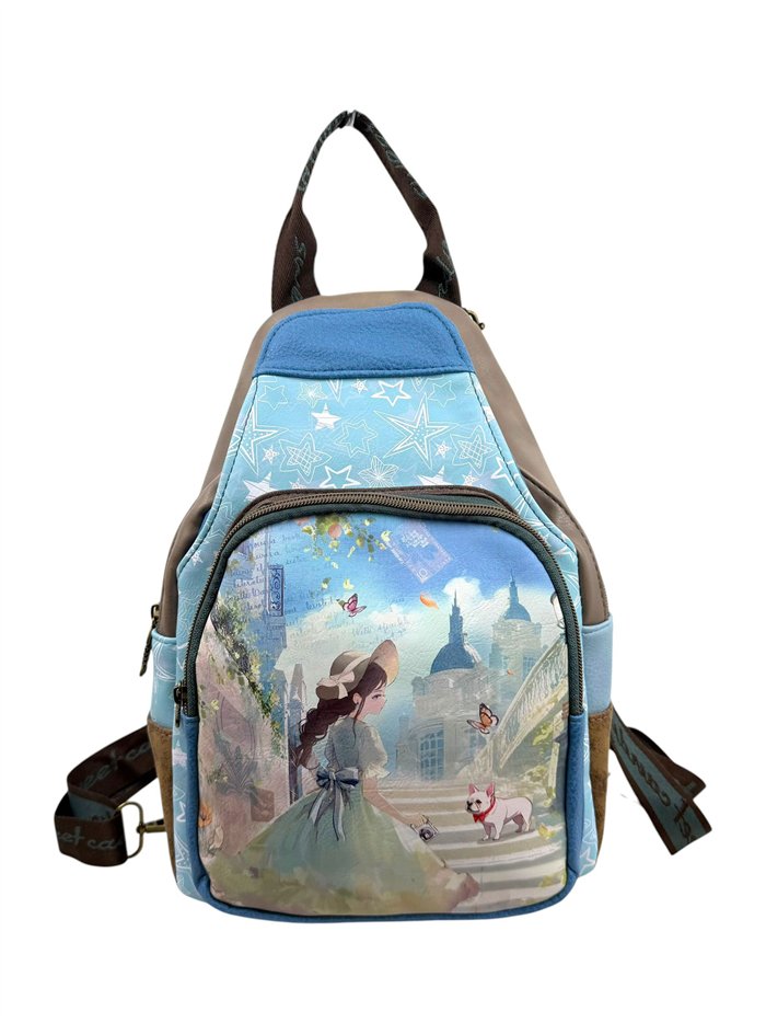 Mochila mediana estampada Sweet Candy