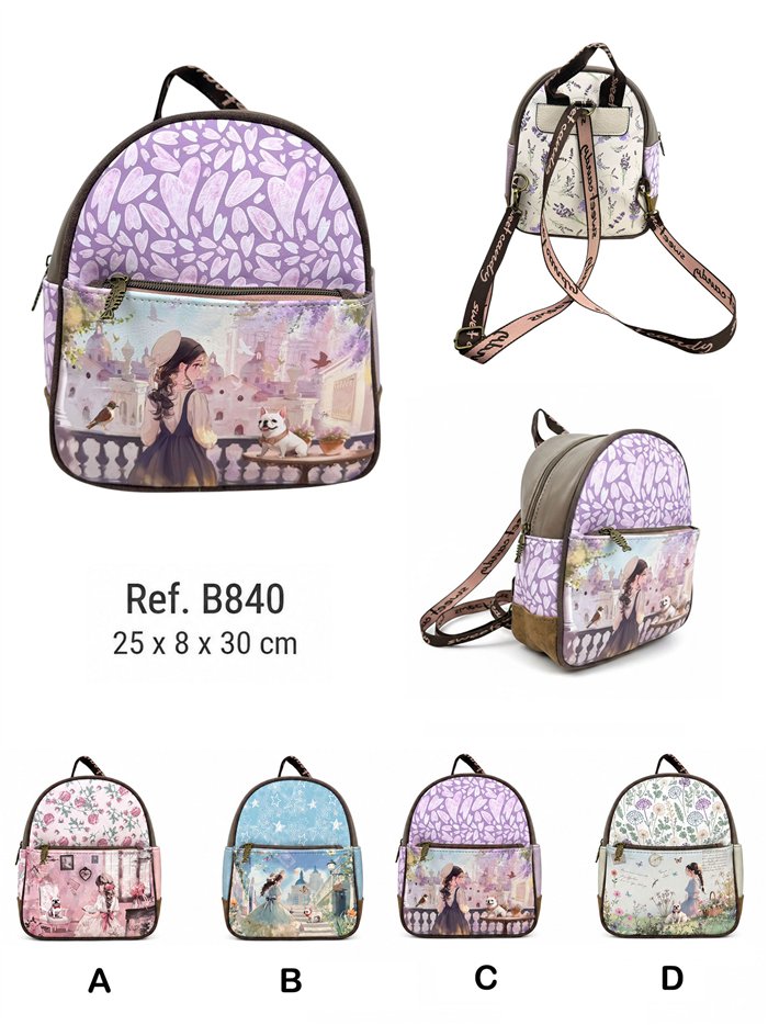 Mochila mediana estampada Sweet Candy