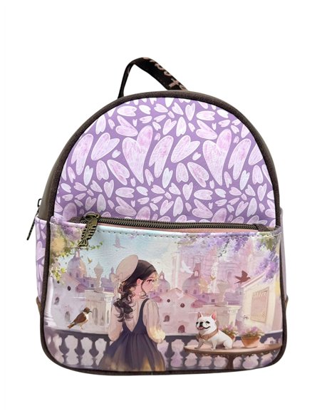 Mochila mediana estampada Sweet Candy