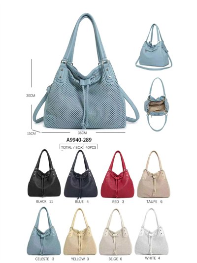 Bolso saco perforado con cordón 2