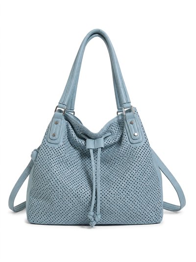 Bolso saco perforado con cordón