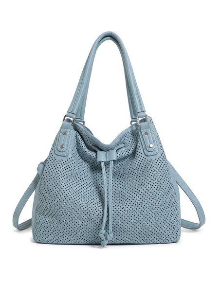 Bolso saco perforado con cordón