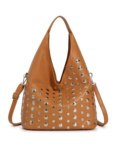 Bolso hobo con tachuelas