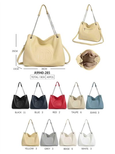 Bolso shopper con asa de cadena 2