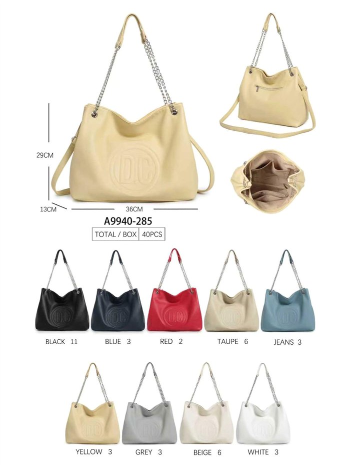 Bolso shopper con asa de cadena