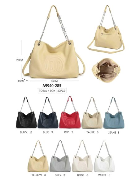 Bolso shopper con asa de cadena
