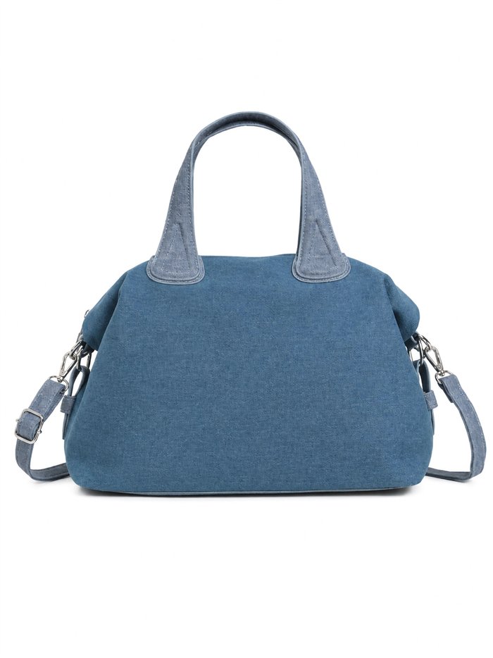 Bolso bowling denim con correa