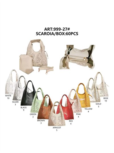 Bolso shopper calado con neceser interior 2