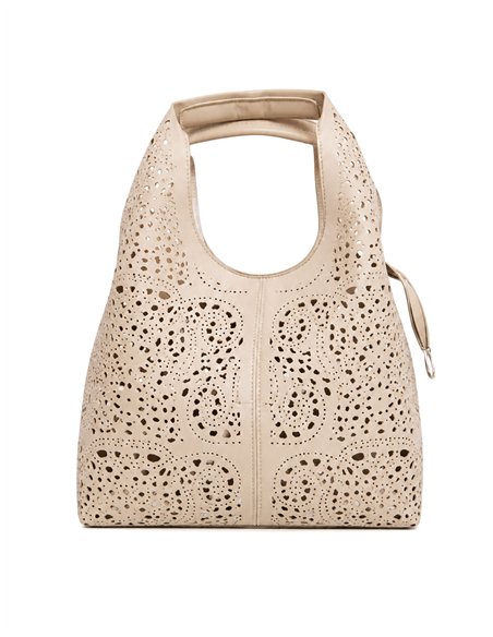 Bolso shopper calado con neceser interior