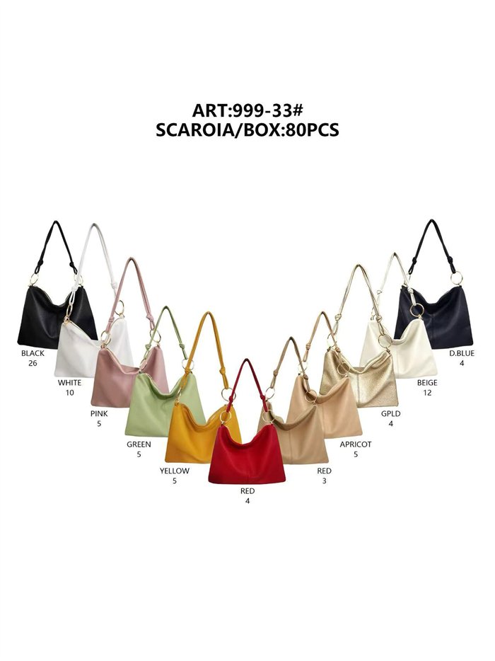 Bolso hobo con anillas decorativas