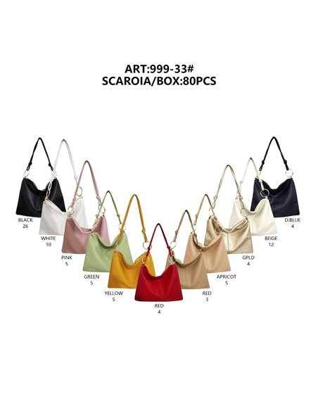 Bolso hobo con anillas decorativas