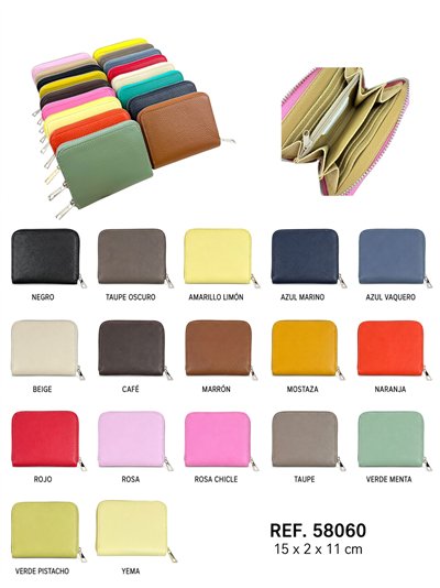 Cartera pequeña de piel con múltiples compartimentos 2