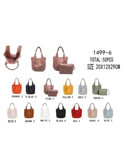 Bolso shopper con borla y neceser a juego 2