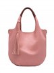 Bolso shopper con borla y neceser a juego