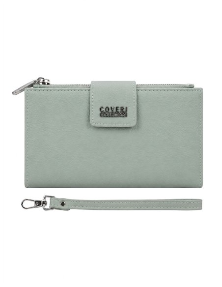 Cartera grande con asa de mano y compartimentos