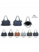 Bolso bowling efecto denim con bolsillos
