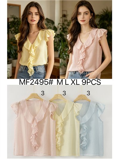 Blusa fluida con volantes 2