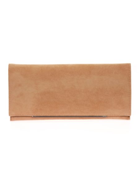 Suede effect clutch - AD-22222 GRIS