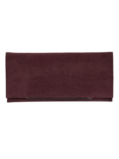 Suede effect clutch - AD-22222 GRIS