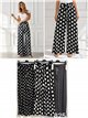 Pantalón palazzo lycra negro lunares