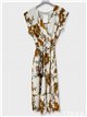 Wickelkleid mit Blumenmuster und Schleife
