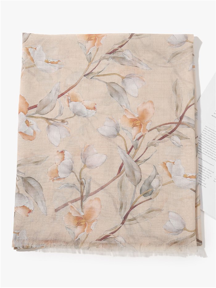 Lenço com estampa floral