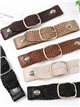 Ceinture élastique tressée avec détails turquoise