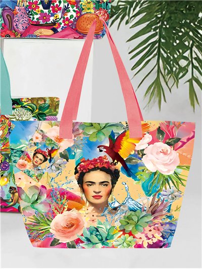 Bolso shopper estampado frida