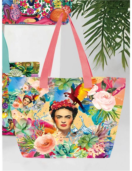 Bolso shopper estampado frida