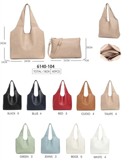 Bolso hobo con neceser extraíble y correa larga 2