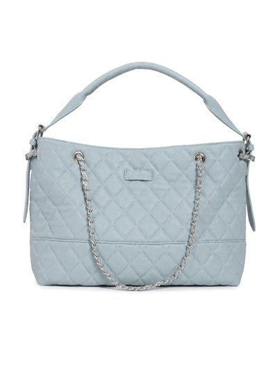 Bolso de hombro acolchado con asa de cadena