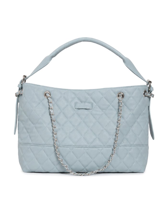 Bolso de hombro acolchado con asa de cadena