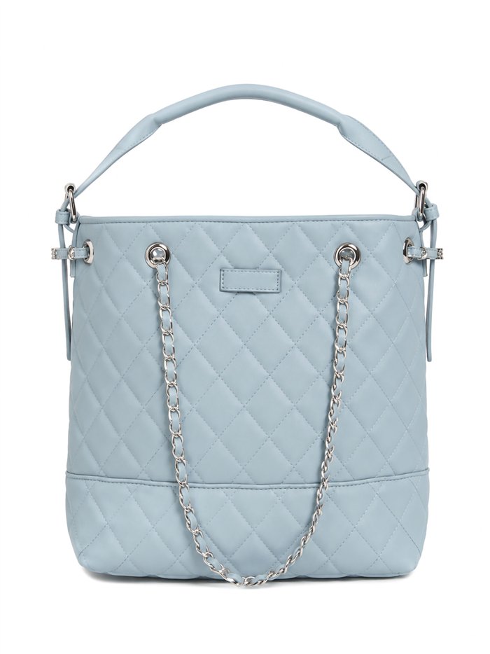 Bolso shopper acolchado con asa de cadena