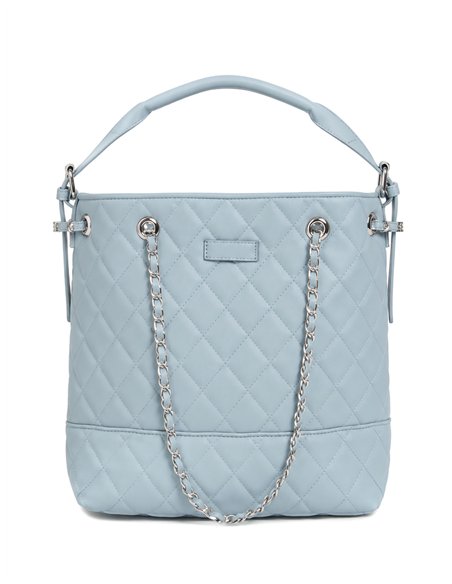 Bolso shopper acolchado con asa de cadena