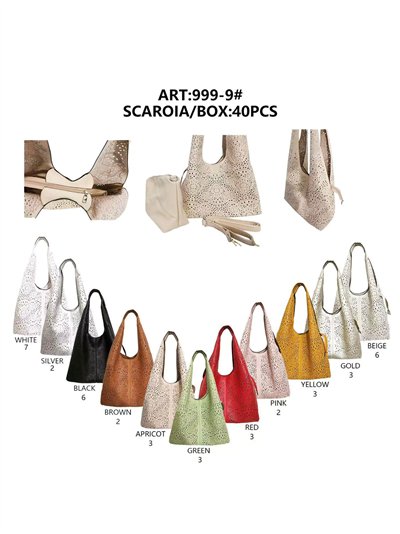Bolso shopper perforado con neceser interior 2