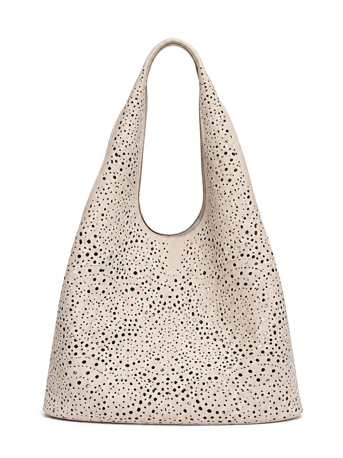 Bolso shopper perforado con neceser interior